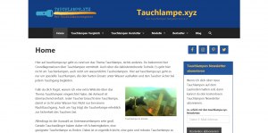 Screenshot von Tauchlampe xyz - Tauchlampen von A-Z erklaert im neuen Design